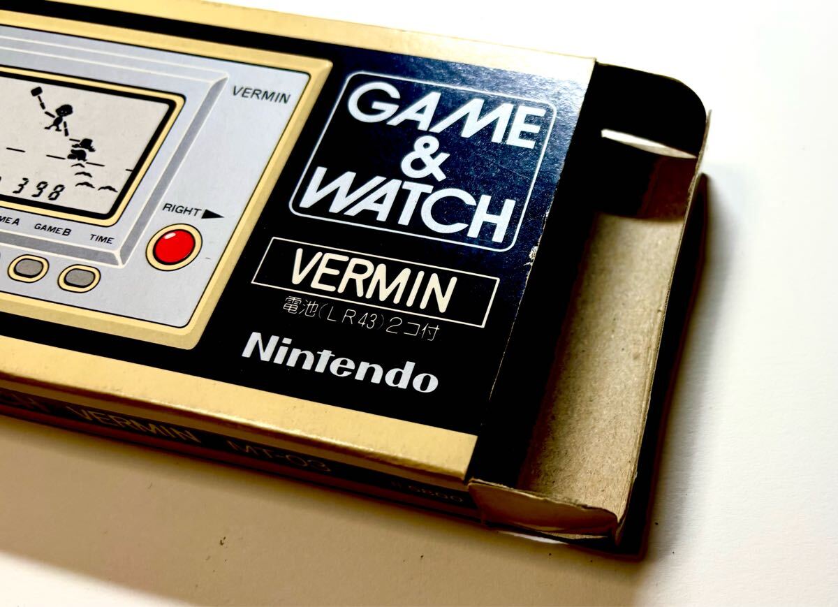 任天堂 ゲームウォッチ VERMIN（バーミン） MT-03（LR43電池2個