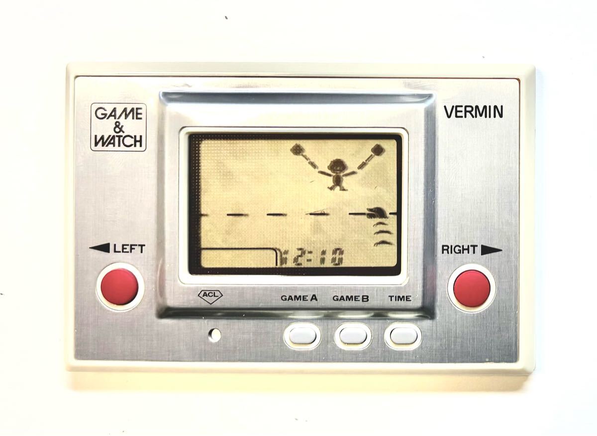 Nintendo Game & Watch Vermin MT-03 Silver Series 1980 Japan