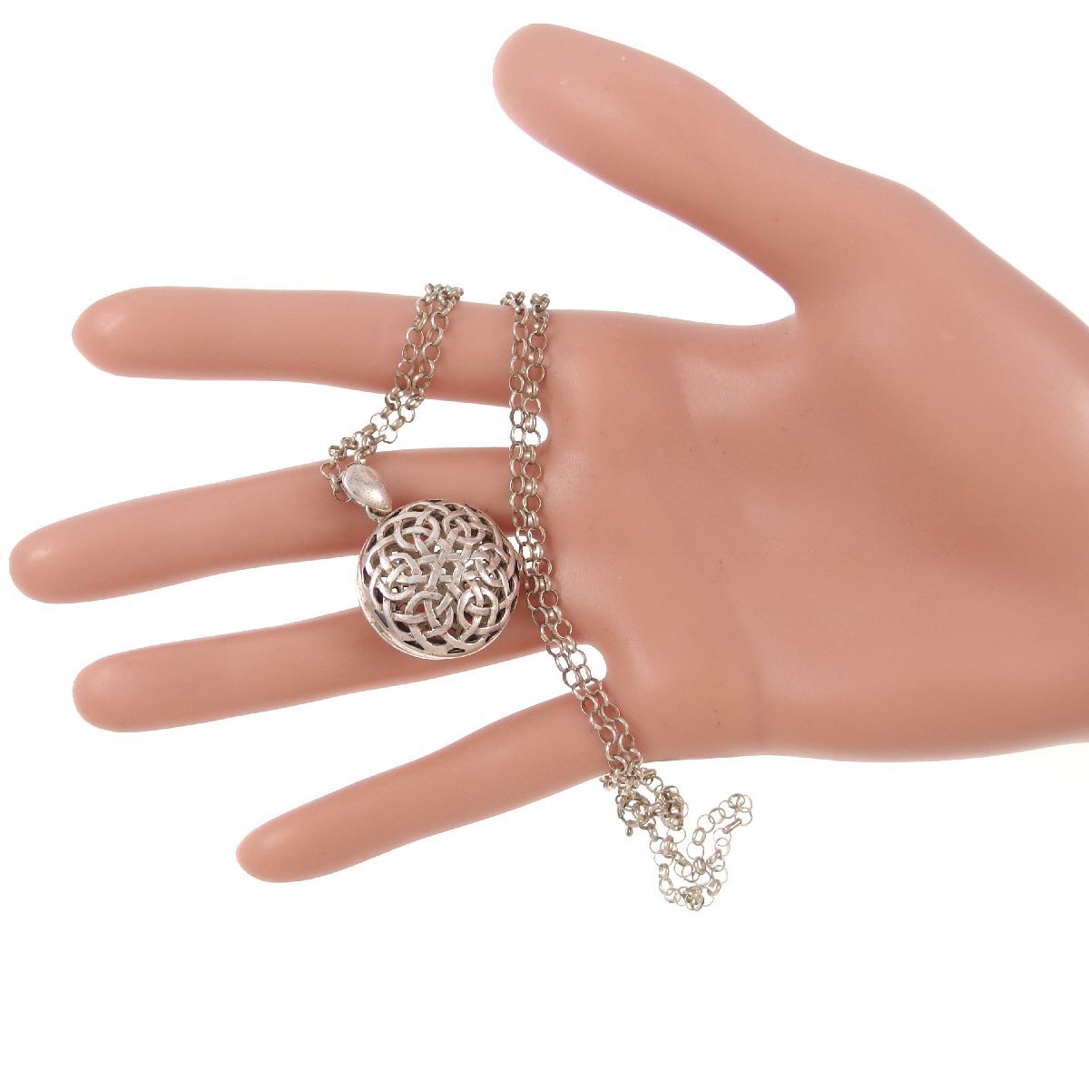 UK3264*[925]* sterling серебряный 13g Celt узел открытие и закрытие кейс печать оригинальный серебряный Британия Англия Vintage колье *