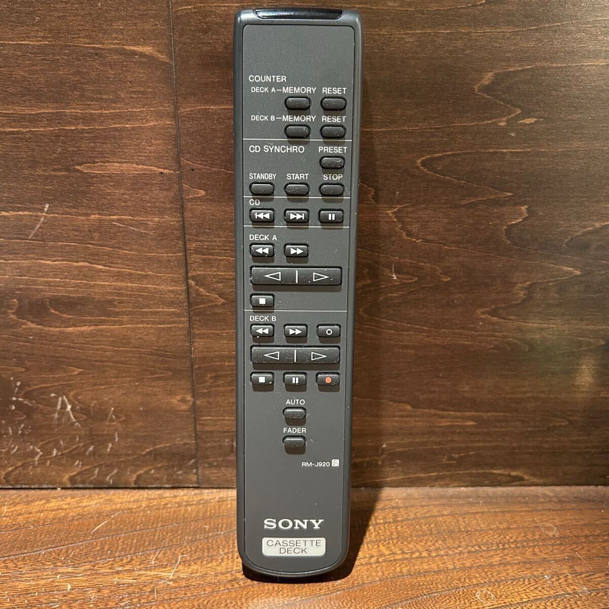 ◇赤外線確認OK◇ SONY ダブルカセットデッキ TC-WE505/TC-WE475/TC-WE435など用リモコン RM-J920 送料無料