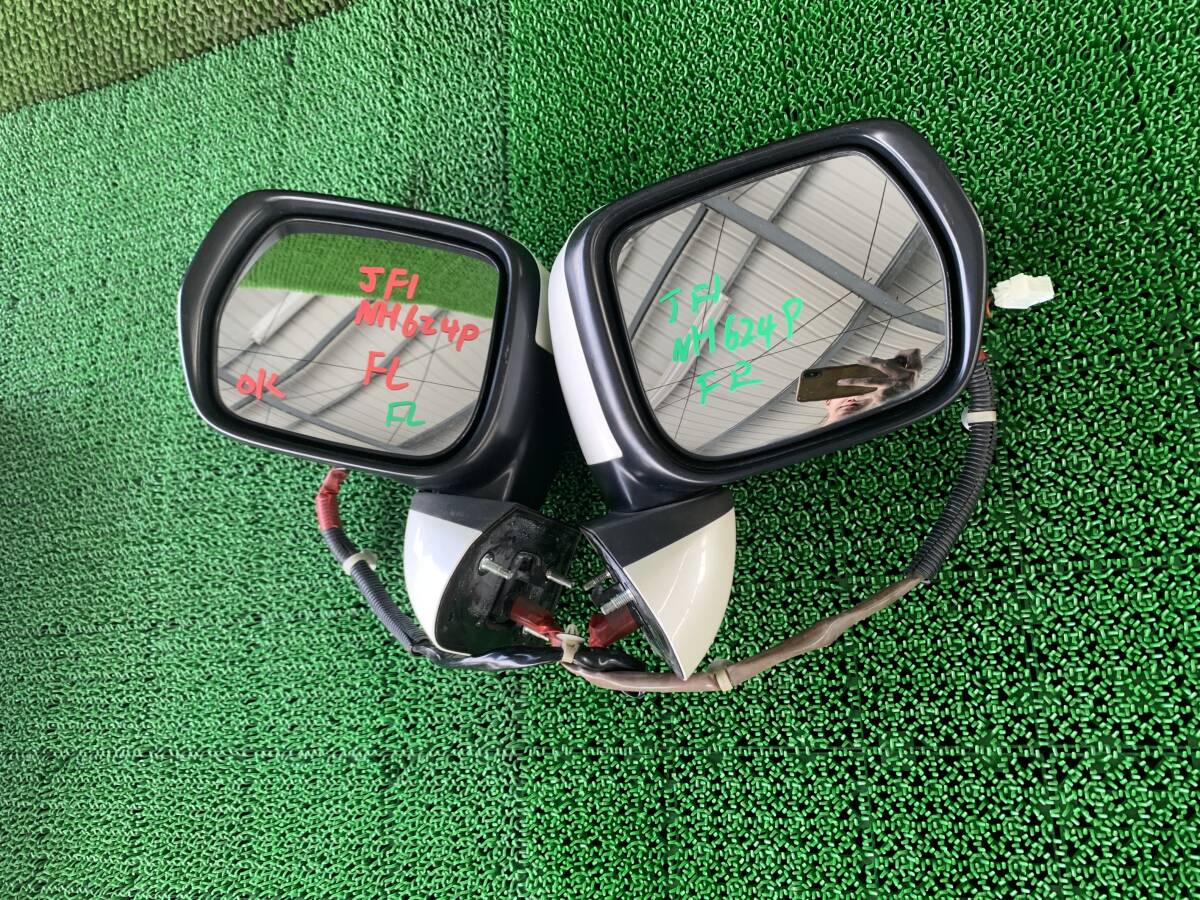 ●即決値段●動作OK● 7P ホンダ JF1 JF2 N-BOX カラーNH624P 助手席側 ドアミラー 左右 サイドミラー 運転席側 電動格納_画像6