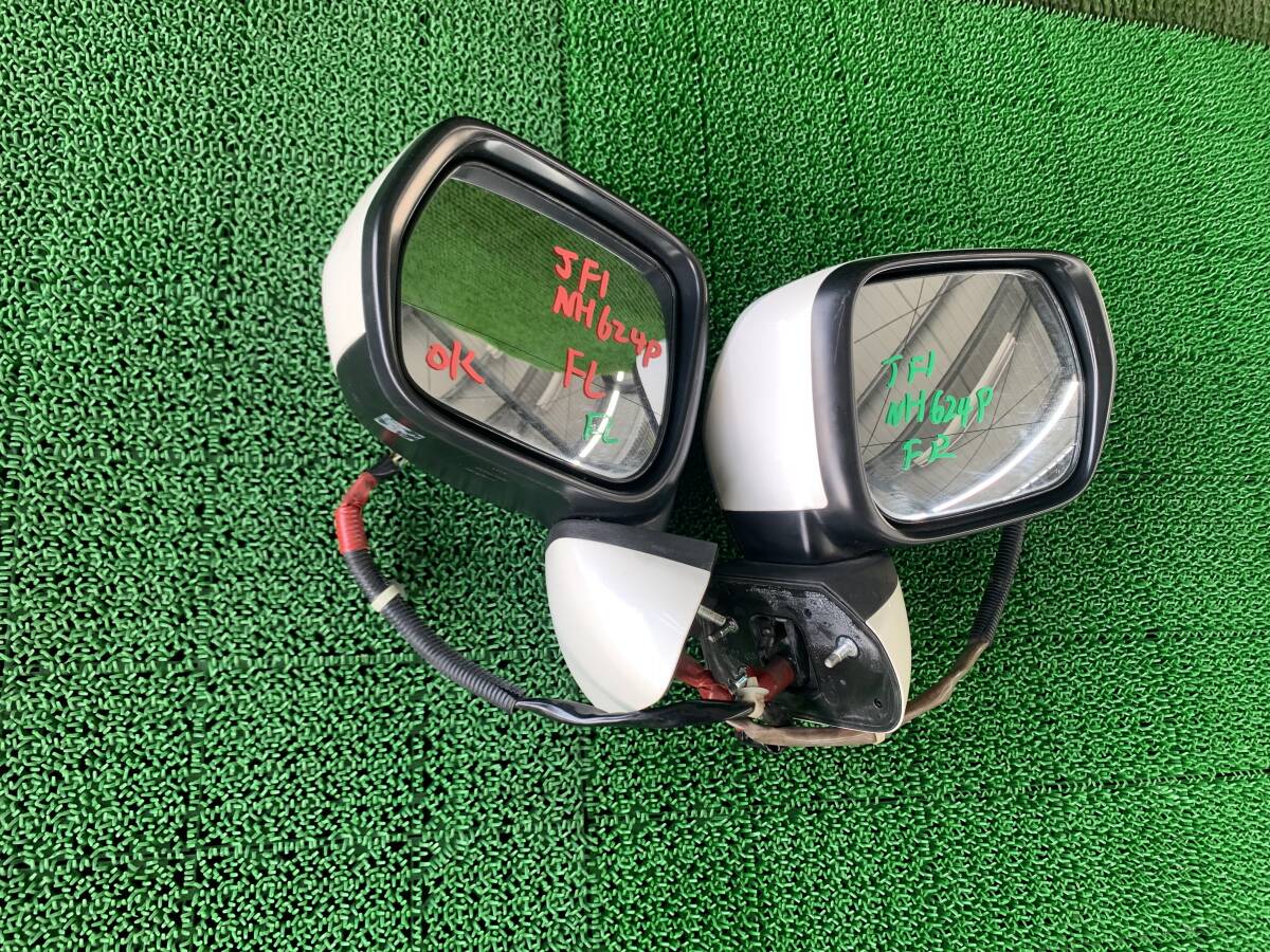 ●即決値段●動作OK● 7P ホンダ JF1 JF2 N-BOX カラーNH624P 助手席側 ドアミラー 左右 サイドミラー 運転席側 電動格納_画像5