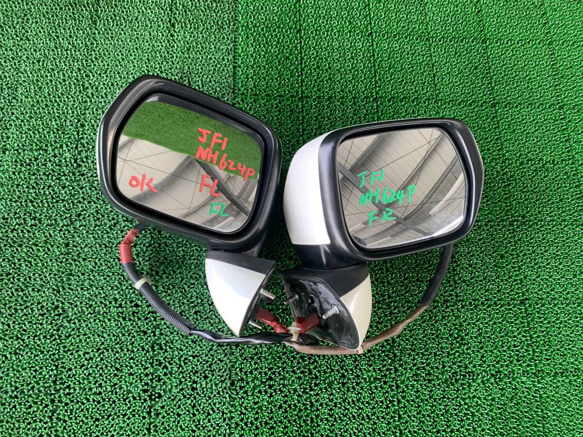 ●即決値段●動作OK● 7P ホンダ JF1 JF2 N-BOX カラーNH624P 助手席側 ドアミラー 左右 サイドミラー 運転席側 電動格納_画像7