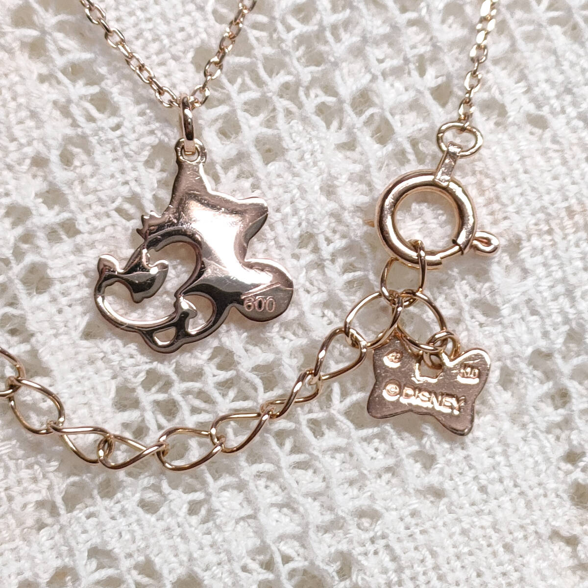 K10 【4℃】 ディズニーコラボ ミニー ネックレス ダイヤモンド K10 【4℃】 ディズニーコラボ ミニー ネックレス ダイヤモンド