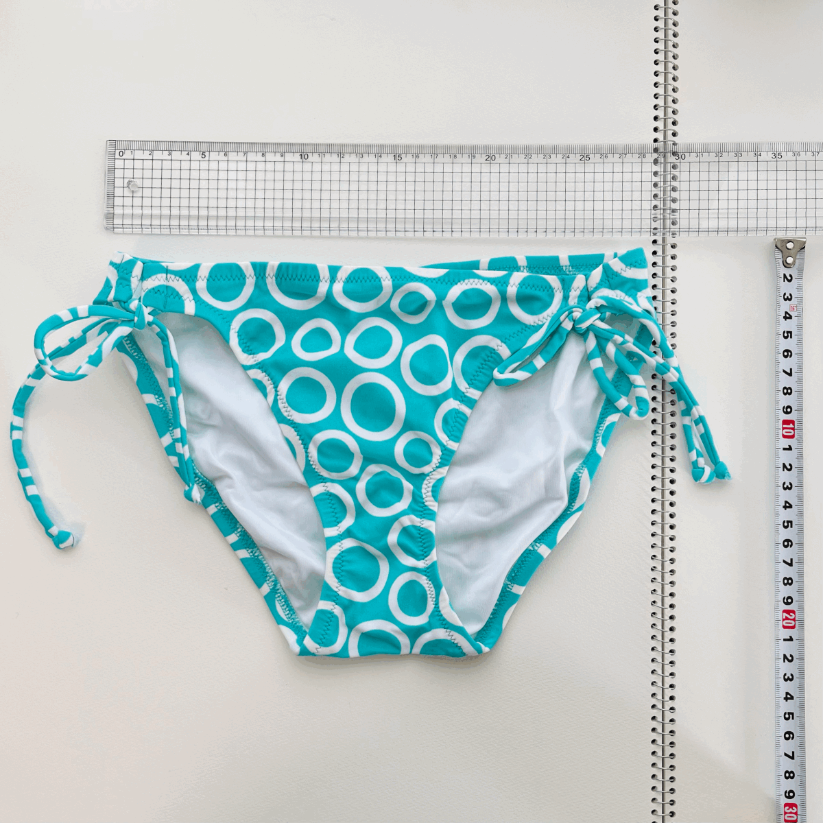 未使用 Sサイズ レディース 水著 ビキニ 水泳 スイムウエア 上下セット 水玉 あお青 ブラトップ ショーツ ボトム プールビーチ 海リゾート 
