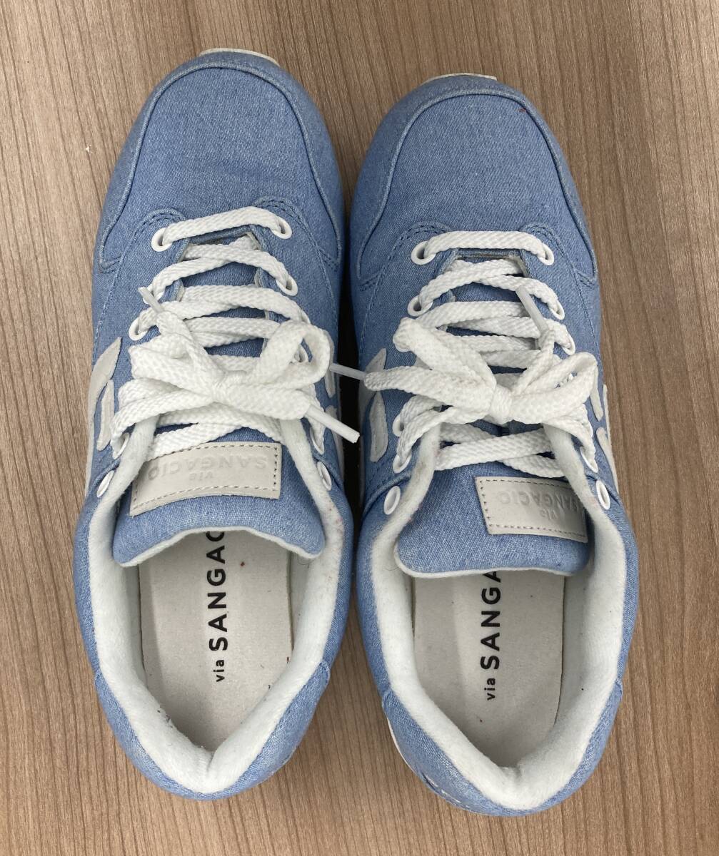 サンガッチョ 靴 スニーカー にゅ〜ず DENIM デニム SKY BLUE
