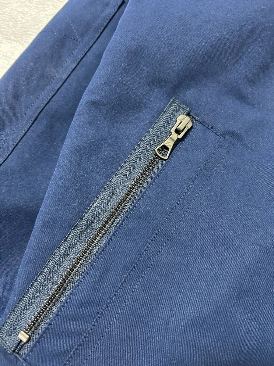 Lacoste Texturized Bomber リバーシブル　Jacket ブルゾン MA-1 ジップアップ フライトジャケット L ネイビー