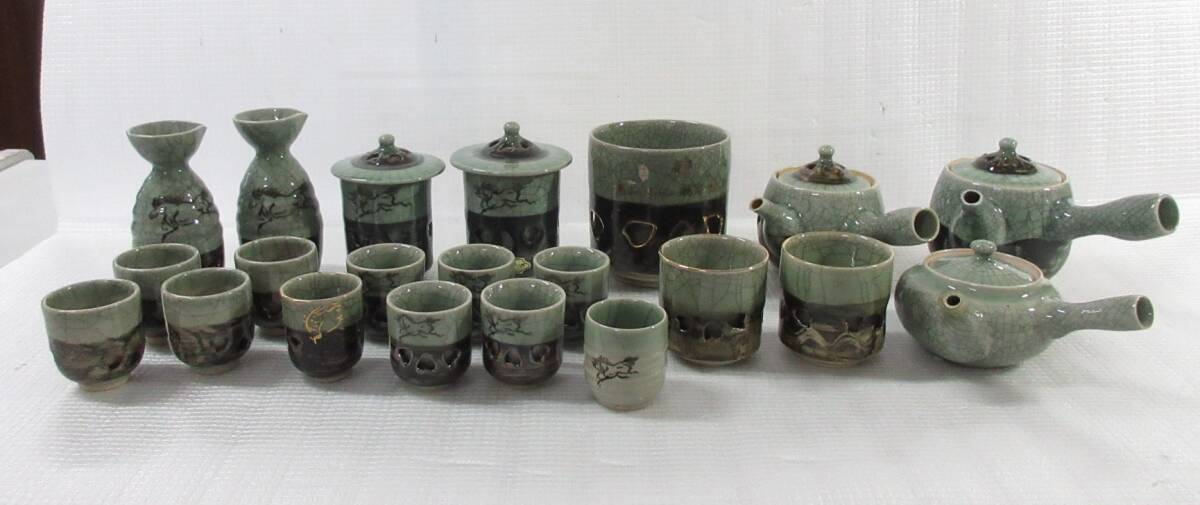 相馬焼 まとめて酒器 茶器 湯呑 急須 蓋付湯呑 徳利 猪口 ぐい呑 相馬焼 まとめて酒器 茶器 湯呑 急須 蓋付湯呑 徳利 猪口 ぐい呑