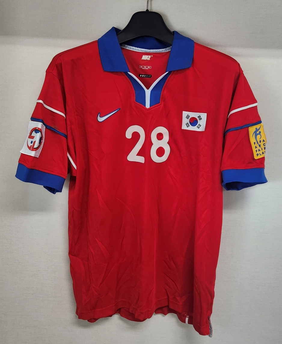 00 韓國(guó) Korea KFA(H)＃28 Choi Chul-Woo 選手用 Nike 2000 アジアカップ仕様 XXL