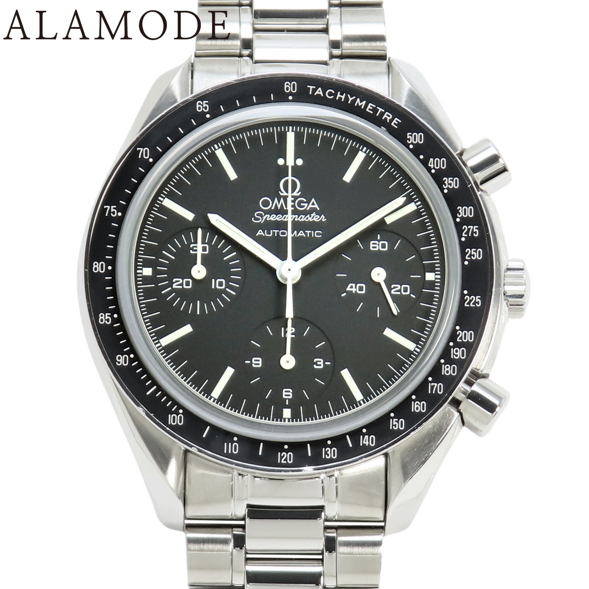!_ Omega Speedmaster 3539.50 нержавеющая сталь SS самозаводящиеся часы наручные часы черный серебряный мужской 40802129371[ б/у ][ a la mode ]