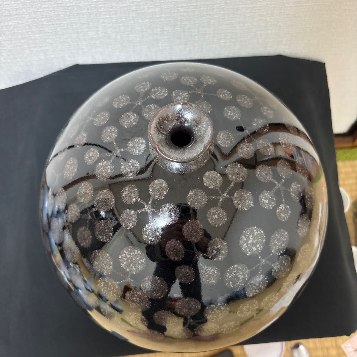 日展作家 伝統工芸作家 藤井朱明作 花瓶 花入 壺 略歴付 飾り壺 日展作家 伝統工芸作家 藤井朱明作 花瓶 花入 壺 略歴付 飾り壺