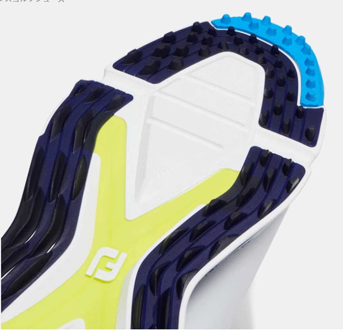  новый товар #2025.3# foot Joy # Pro SL X боа шиповки отсутствует ##56933# белый | темно-синий | голубой #26.0CM#WIDE:EEE# стандартный товар 