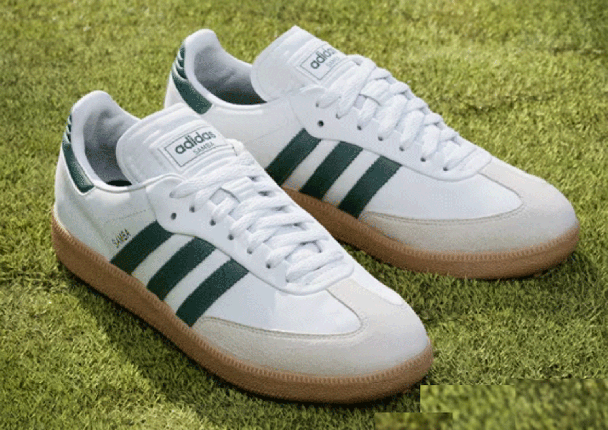 新品■アディダス■2025.2■サンバ ゴルフ フルグレイン レザー スパイクレス■JH6151■CLOUD WHITE/COLLEGIAT GREEN/GUM■25.5CM■正規(guī)品