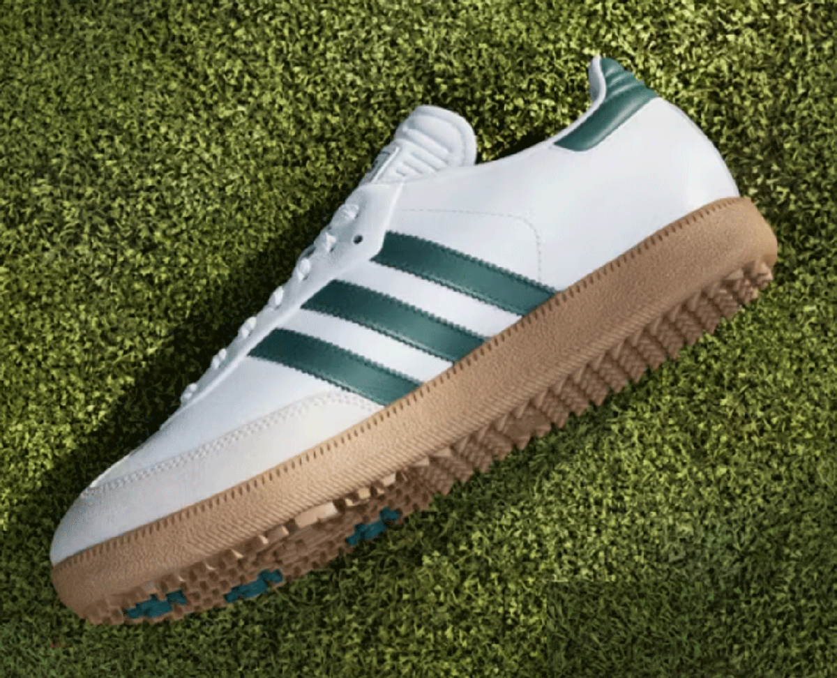  новый товар # Adidas #2025.2# samba Golf полный серый n кожа шиповки отсутствует #JH6151#CLOUD WHITE/COLLEGIAT GREEN/GUM#25.5CM# стандартный товар 
