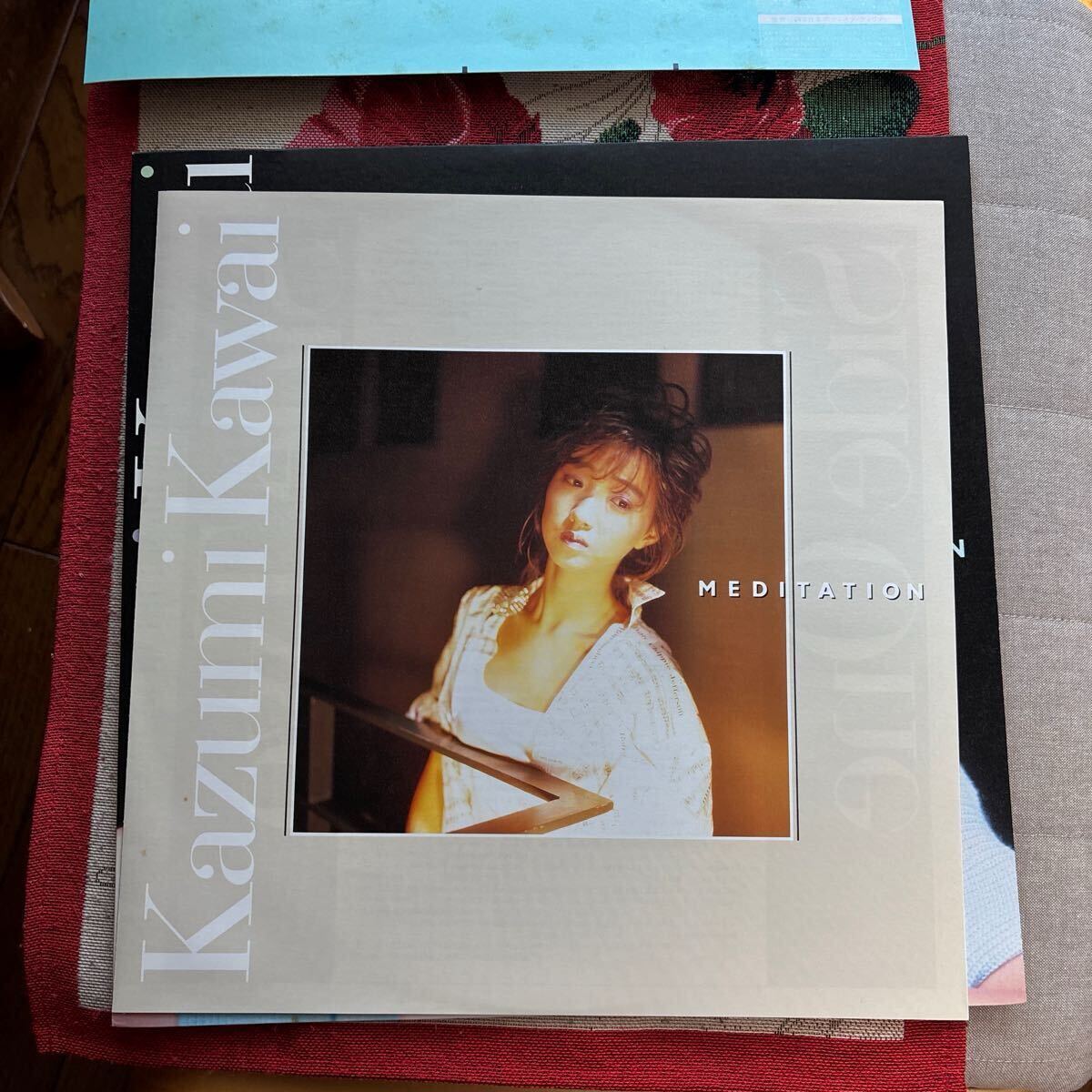 レコード 帯・葉書 付 可愛かずみ メディテーション ニューミュージック/J-POPS 浜田省吾のバック 福田裕彦、高橋由伸、参加_画像3