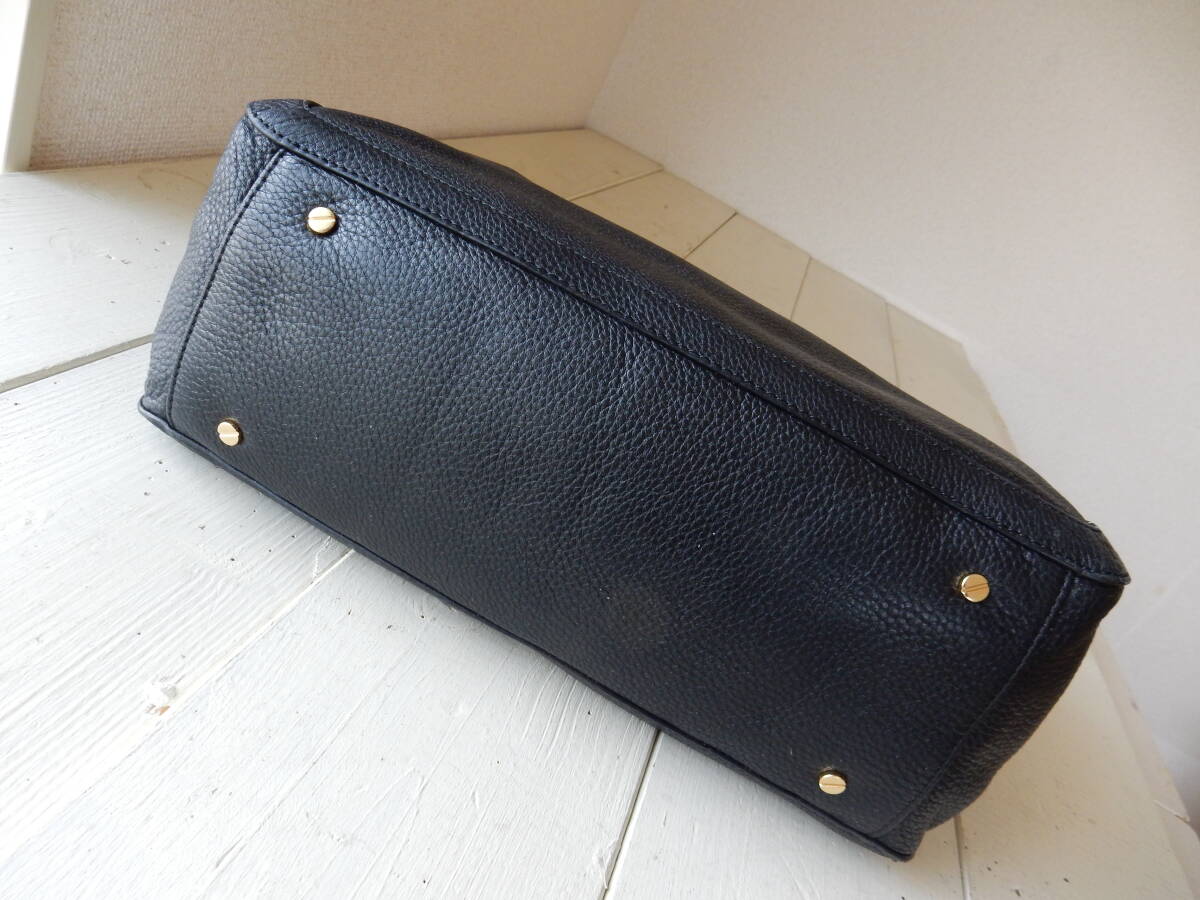 本革☆TORY BURCH(トリーバーチ)☆A(yù)4対応☆5ポケット☆肩掛けO(jiān)K☆トートバッグ　ブラック(保存袋付き)
