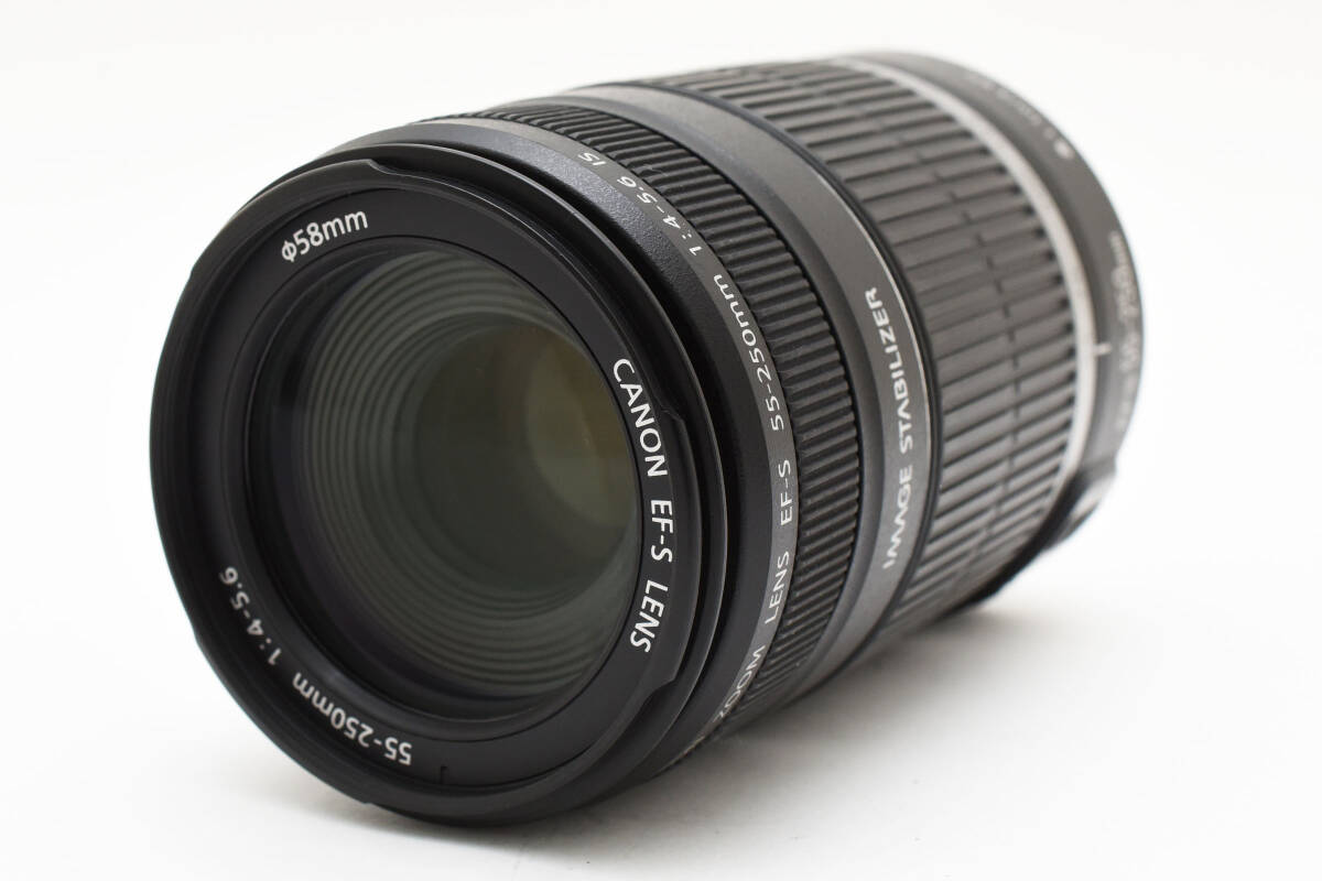 [美品] Canon キャノン EF-S 55-250mm f/4-5.6 IS レンズ / 077