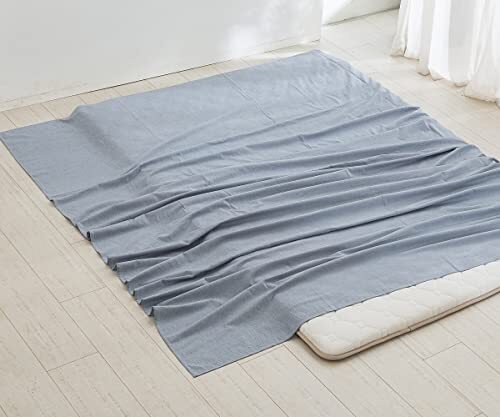 敷きシーツ シングル 150x250cm フラットシーツ ベッドシーツ オーガニックコットン アッパーシーツ 洗いざらしの綿100% 無(wú)地