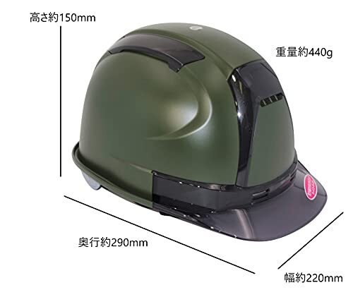 TOYO(トーヨーセフティー) ヘルメット ヴェンティー カーキーグリーン トーヨーセフティー ｘ GranGear(グランギア) コラボ商品