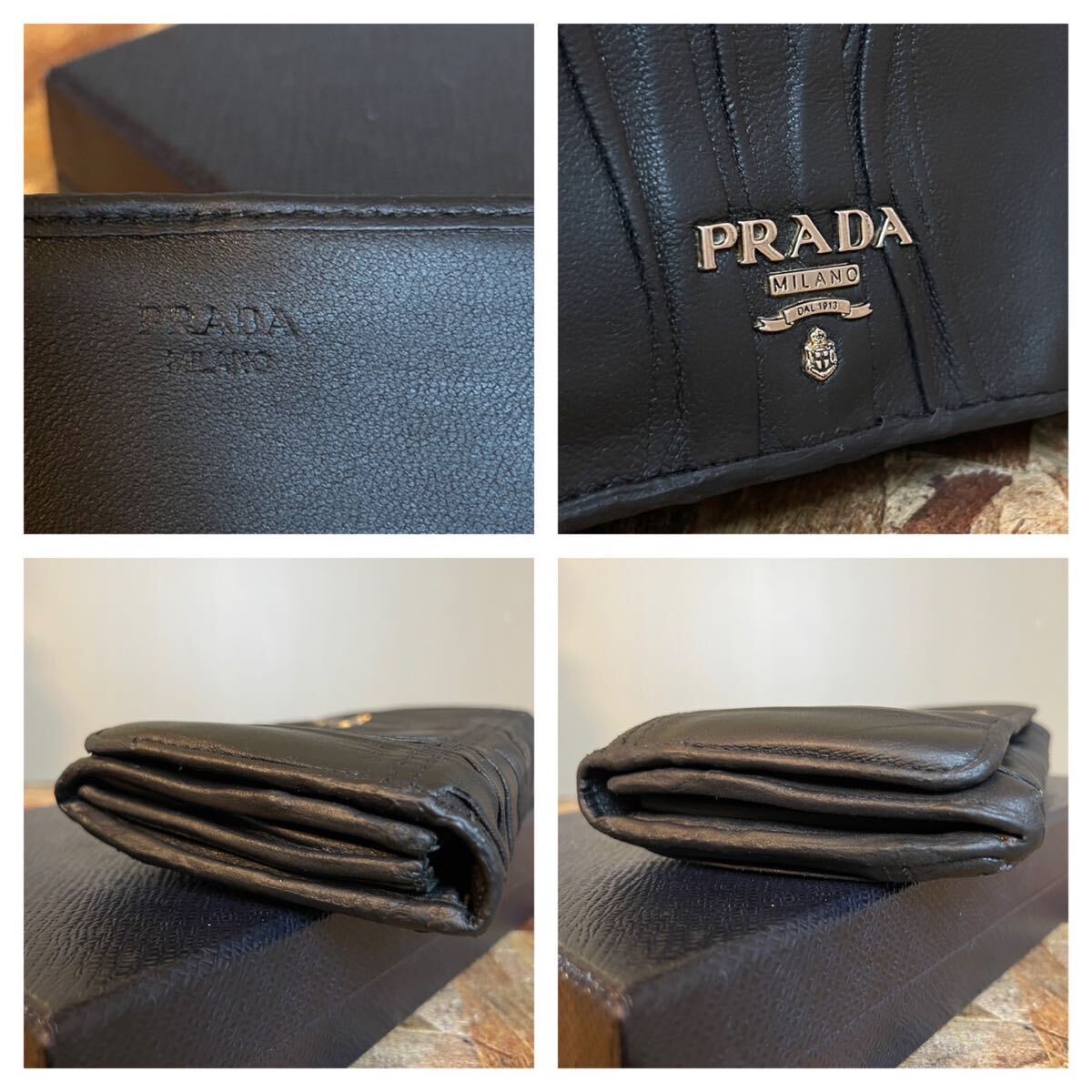 一円 美品 PRADA プラダ サフィアーノレザー 男女 レザー 長財布 一円 美品 PRADA プラダ サフィアーノレザー 男女 レザー 長財布