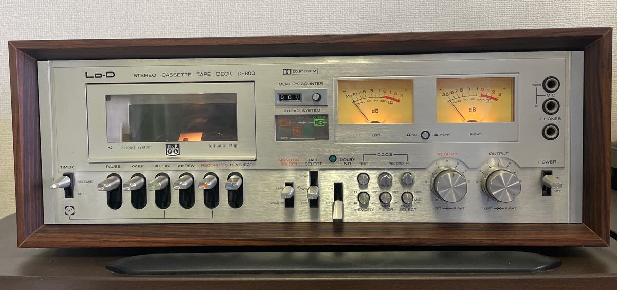 吉 通電OK 日立 Lo-D ローディ カセット デッキ D-800 吉 通電OK 日立 Lo-D ローディ カセット デッキ D-800