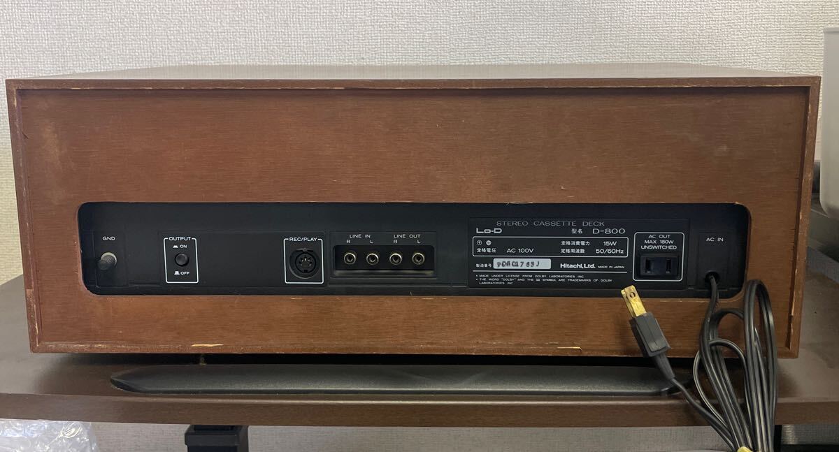 吉 通電OK 日立 Lo-D ローディ カセット デッキ D-800 吉 通電OK 日立 Lo-D ローディ カセット デッキ D-800