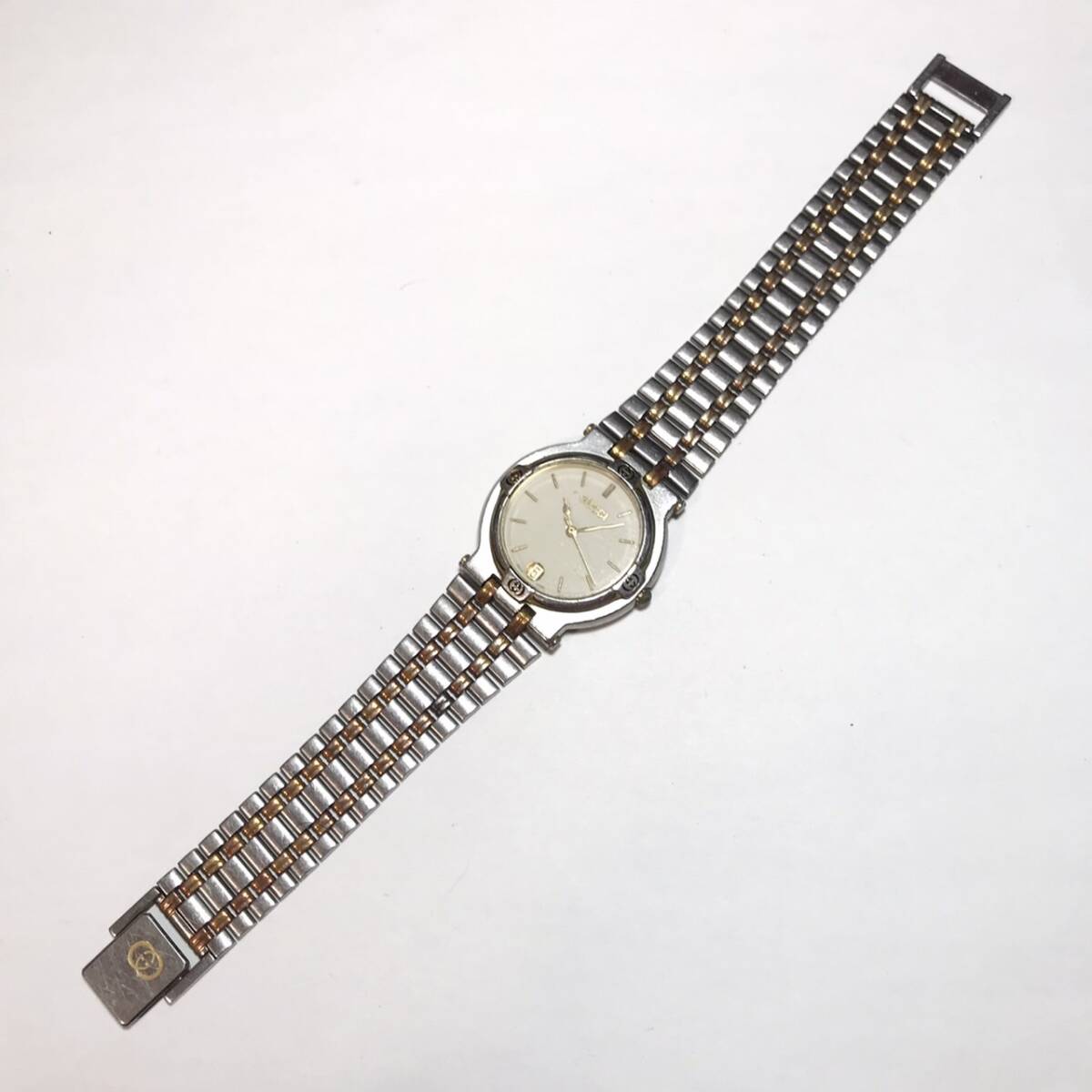 1円】 時計 GUCCI グッチ 9000M QUARTZ クォーツ デイト 3針
