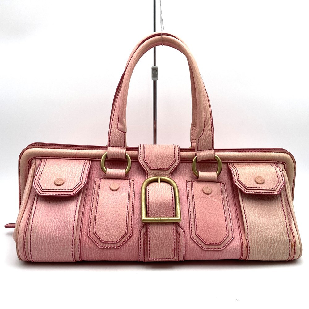 10％OFF!!!セール【6/11まで】CELINE セリーヌ CE00/24 ハンドバッグ トートバッグ レザー ピンク
