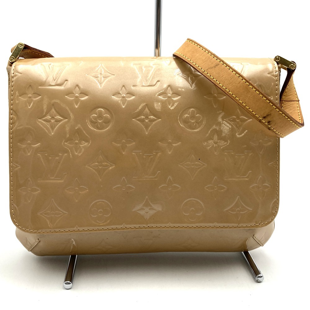 LOUIS VUITTON ルイ?ヴィトン M91301 ショルダーバッグ トンプソン モノグラムヴェルニ エナメル ベージュ レディース メンズ