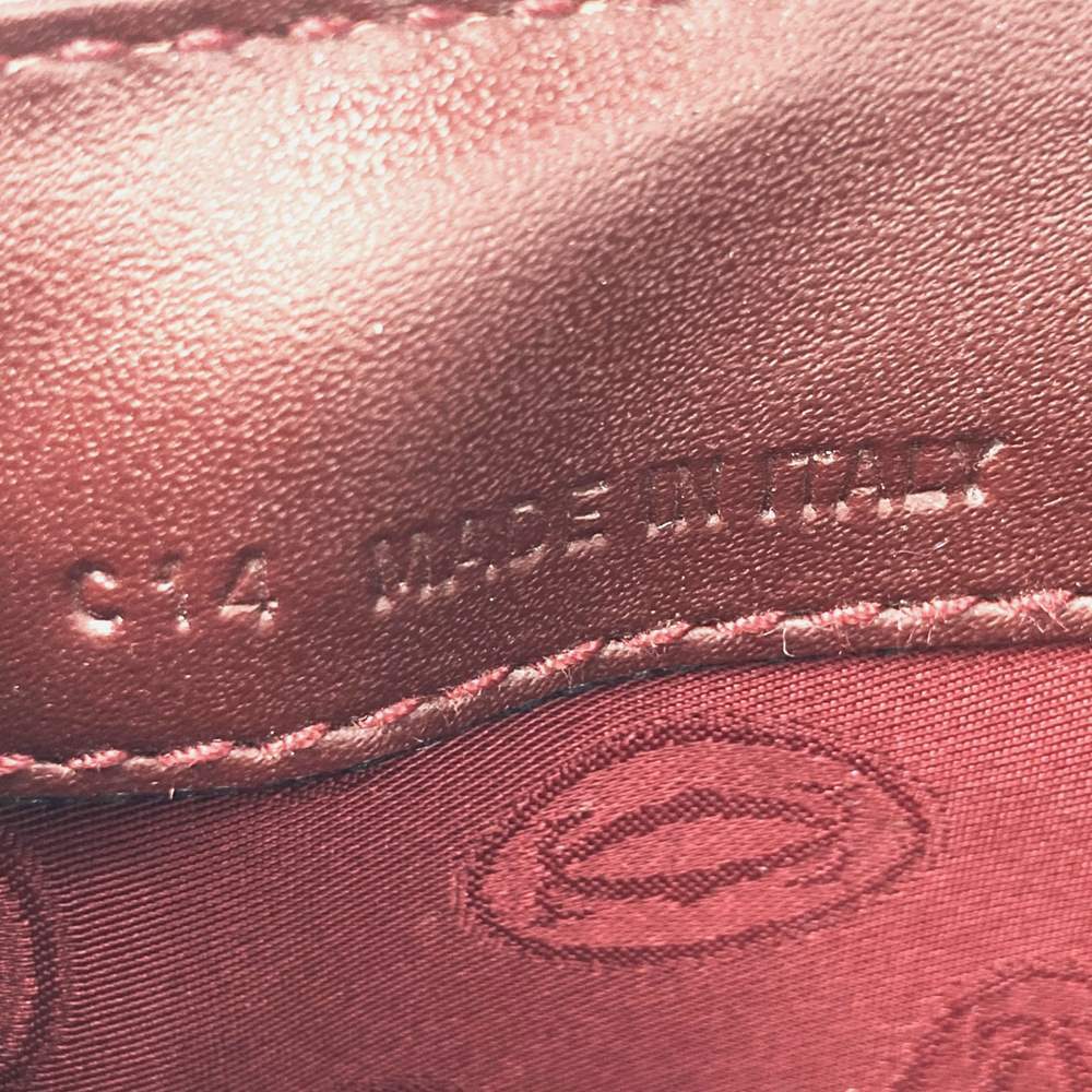 CARTIER Cartier ручная сумочка Vintage retro кожа бордо wine red красный Must du Cartier must de cartier