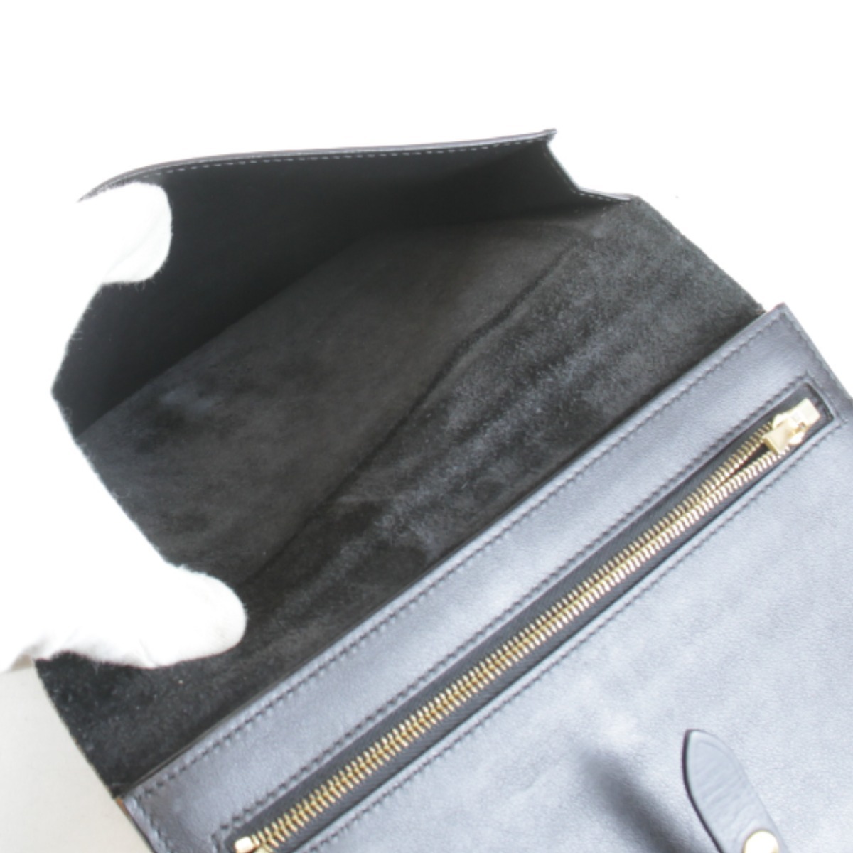 [USED] CELINE Celine Large ремешок длинный кошелек бежевый PVC/ кожа 