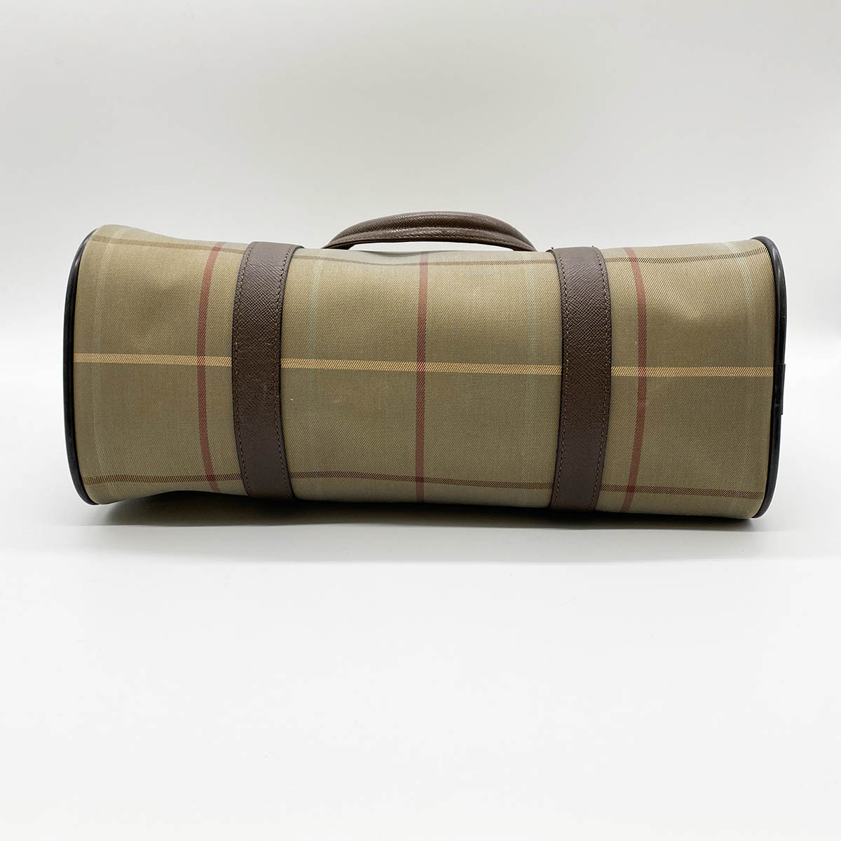 10％OFF!!!セール【6/11まで】BURBERRY バーバリー ハンドバッグ メガ チェック柄 キャンバス ブラウン 茶