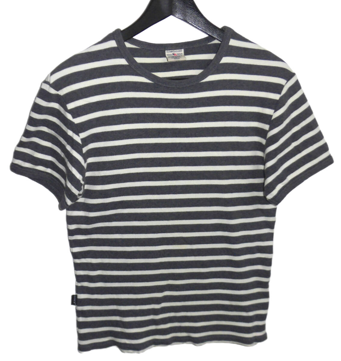 μ美品 AVIREX アビレックス アヴィレックス Tシャツ S 半袖 ボーダー クルーネック デイリーウェア シリーズ 6143410