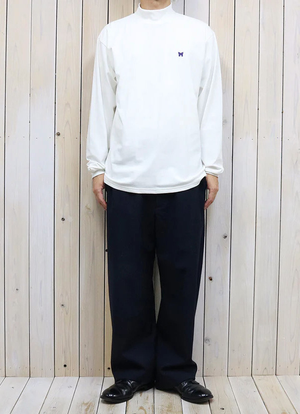 ◇新品 Needles ニードルス 25ss L/S Mock Neck Tee-Poly Jersey PU306A モックネック ロングスリーブ Tシャツ M 長袖