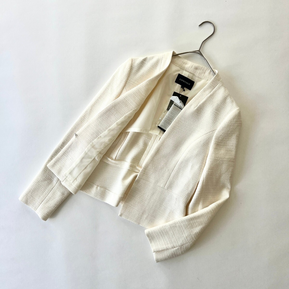 ジャケット ESPRITMUR 服 洋服 オフホワイト レディース 長袖 秋 冬 タグ付き 未使用品 古著 リユース ゆっきんの部屋 7號