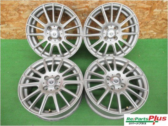 ★3132AMZ WEDS G Mach 15×5.5J 4/100 +42 社外 アルミホイール コンパクト車に 中古 4本_画像1