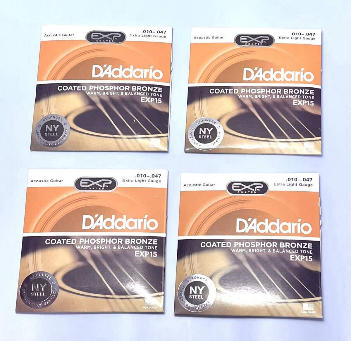 D’A ddario ダダリオ　　アコースティックギター弦　EXP15　 4セット