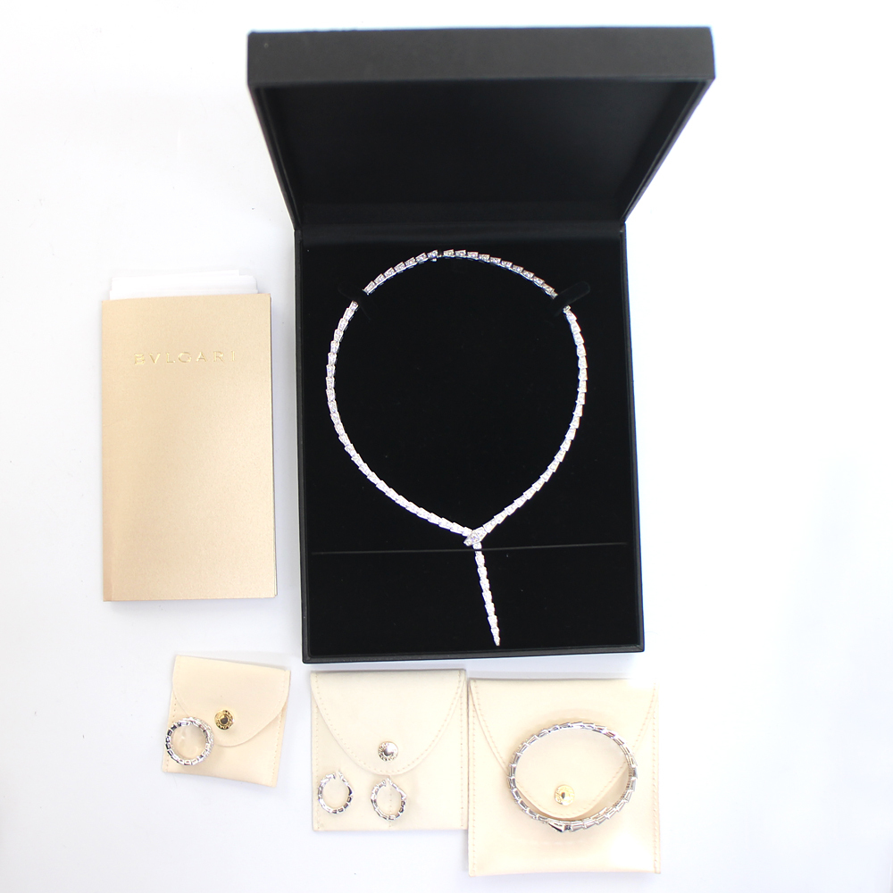 【BVLGARI】ブルガリ セルペンティ ヴァイパー ネックレス、ブレスレット、リング、イヤリング K18WG 4点セット 極美品_画像10