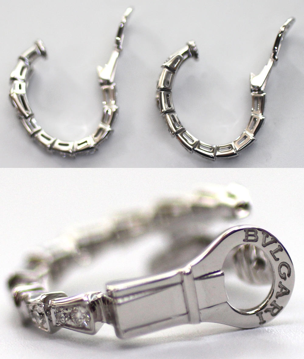 【BVLGARI】ブルガリ セルペンティ ヴァイパー ネックレス、ブレスレット、リング、イヤリング K18WG 4点セット 極美品_画像8