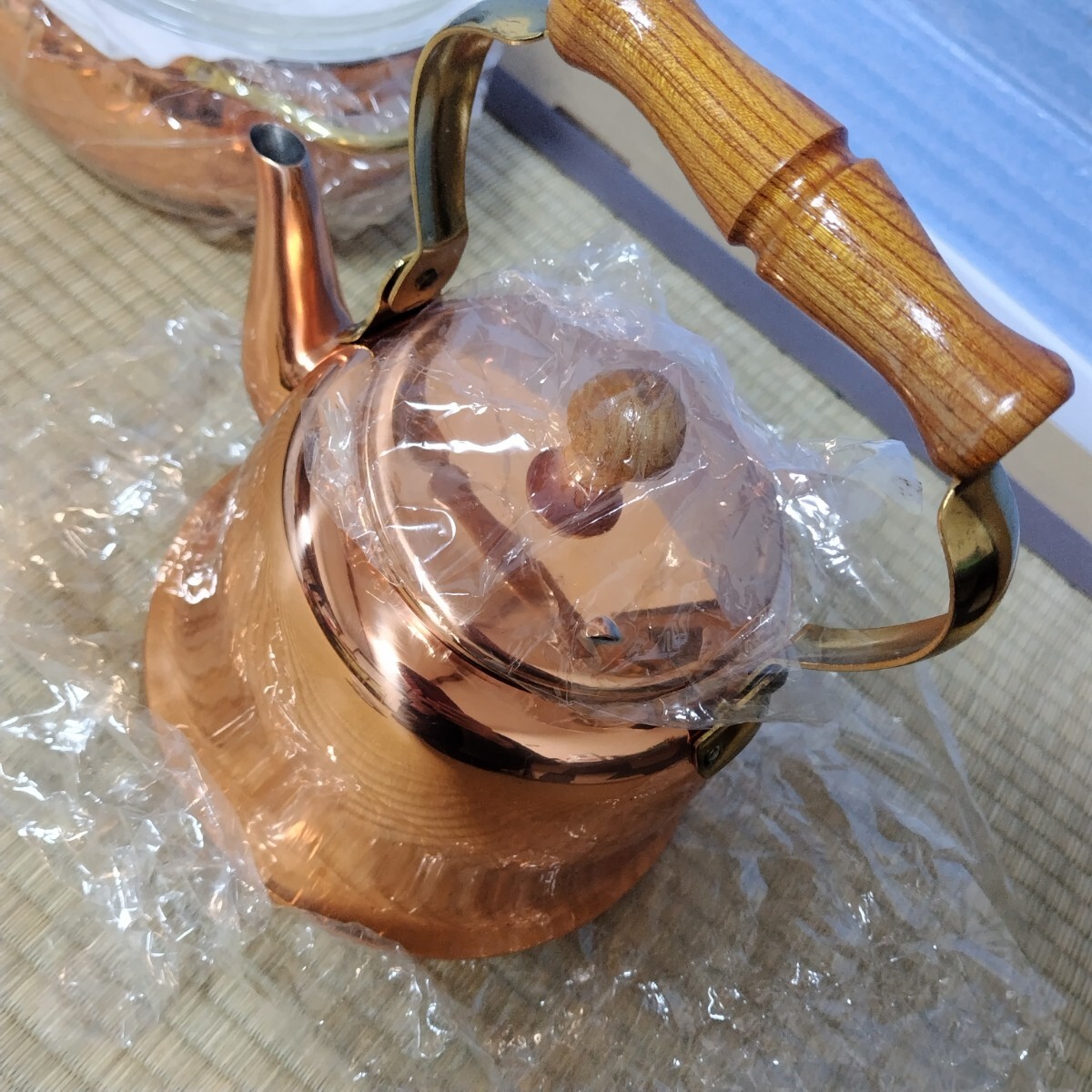 未使用品 銅鍋 両手鍋 ガラス蓋付き 純銅 やかん 2.0L まとめて 未使用品 銅鍋 両手鍋 ガラス蓋付き 純銅 やかん 2.0L まとめて