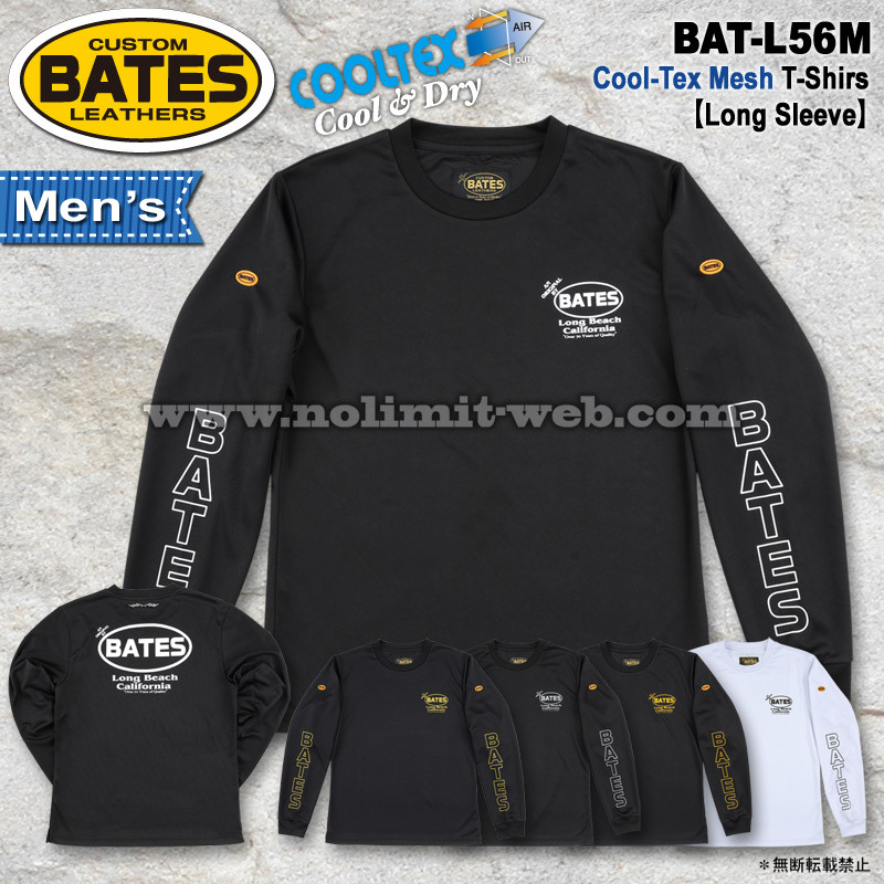 ベイツ BAT-L56M (イエロー　XLサイズ)メンズ Cool-Tex ロングスリーブシャツ 長袖 吸湿速乾 ドライ バイク オートバイ　BATES_画像2