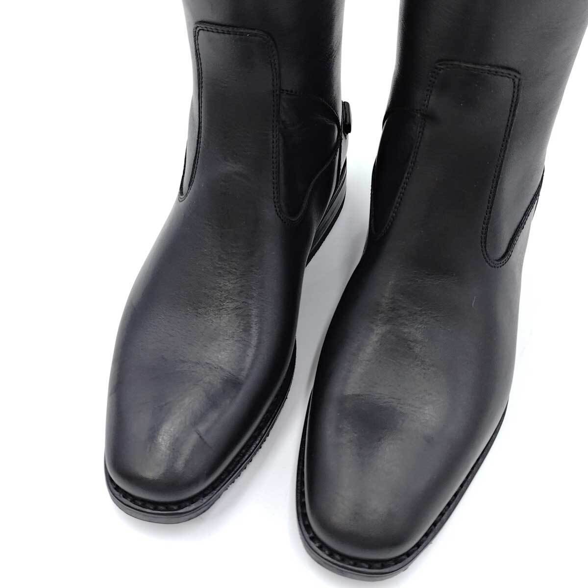 【中古】デニーロ DeNiro Boot Co. S3601 ライディング ロングブーツ カーフスキンレザー 36 ブラック レディース 乗馬 馬術 中古】デニーロ DeNiro Boot Co. S3601 ライディング ロング