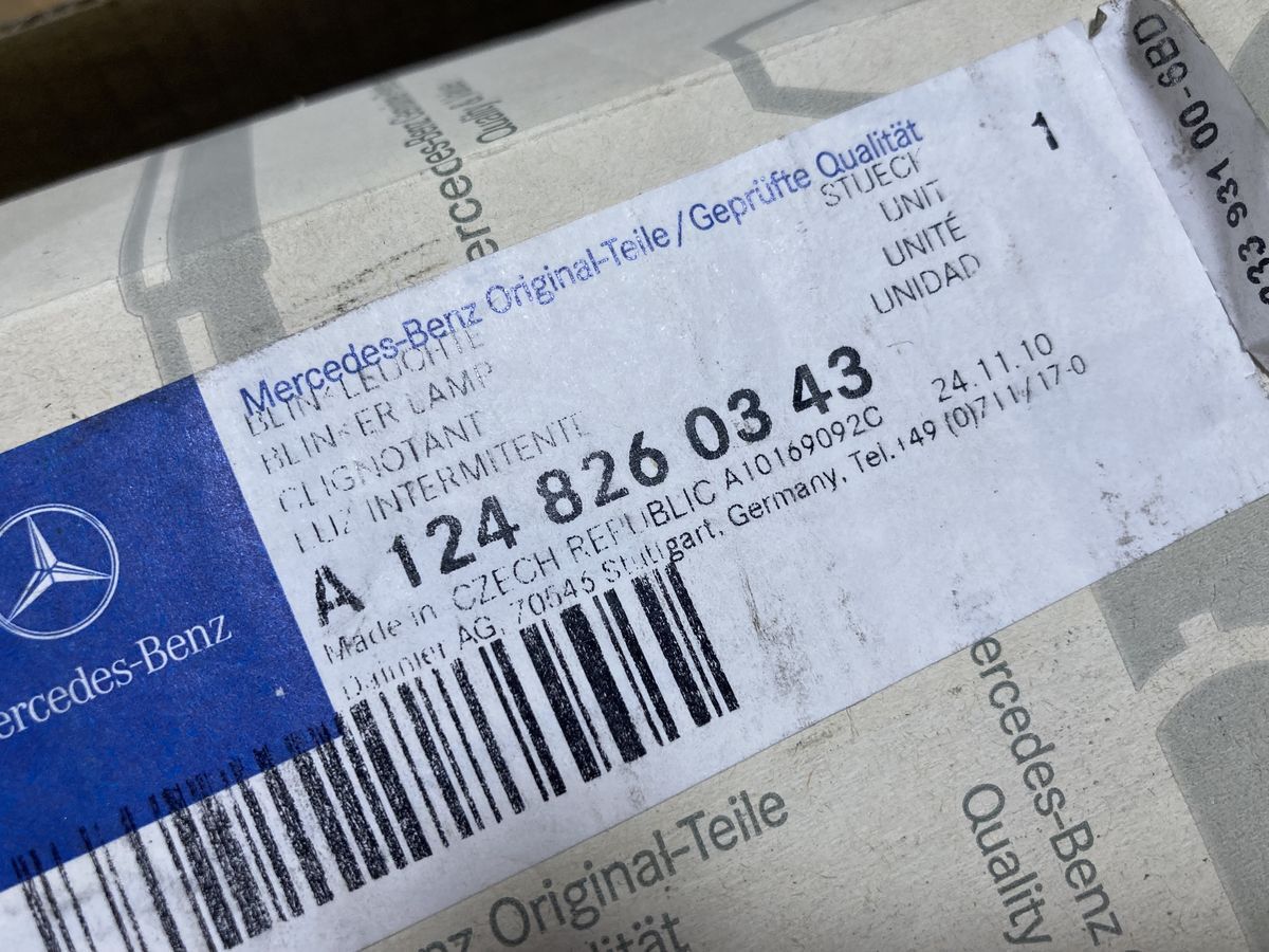  Mercedes Benz Brin машина лампа боковой маркер (габарит) угловая фара оригинальный 1248260343