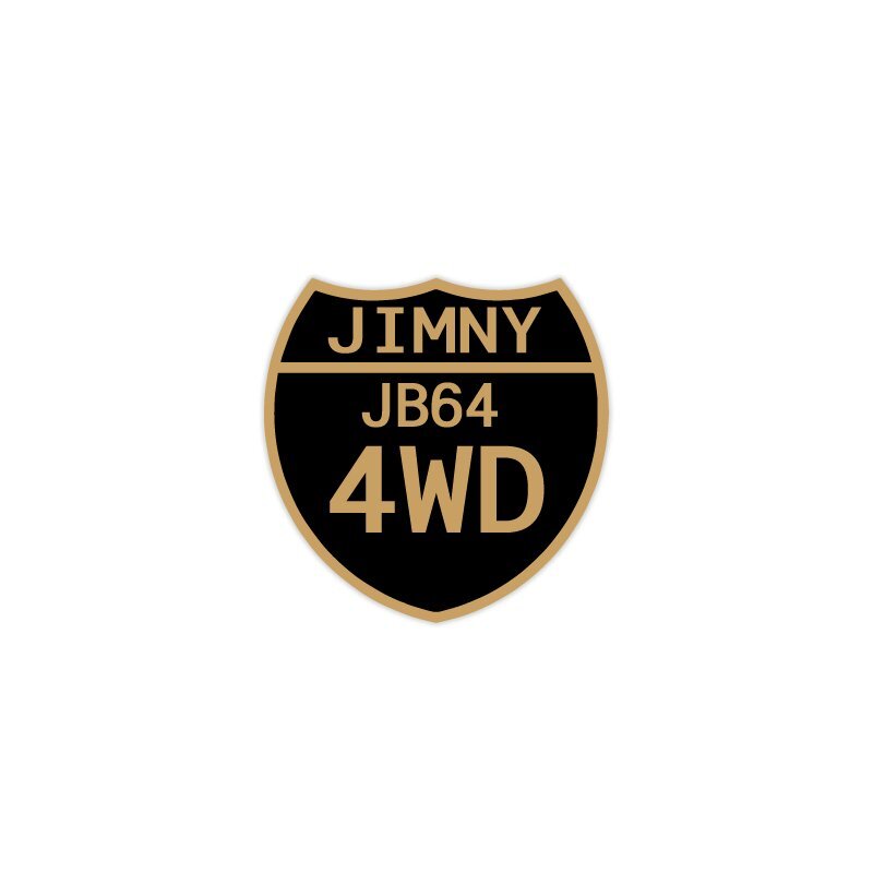 (マットゴールド) ジムニー ステッカー【JB64 4WD】 國道標(biāo)識(shí) 7cm 1枚 四駆 ステッカーチューン ジムニーワイド おしゃれ JIMNY