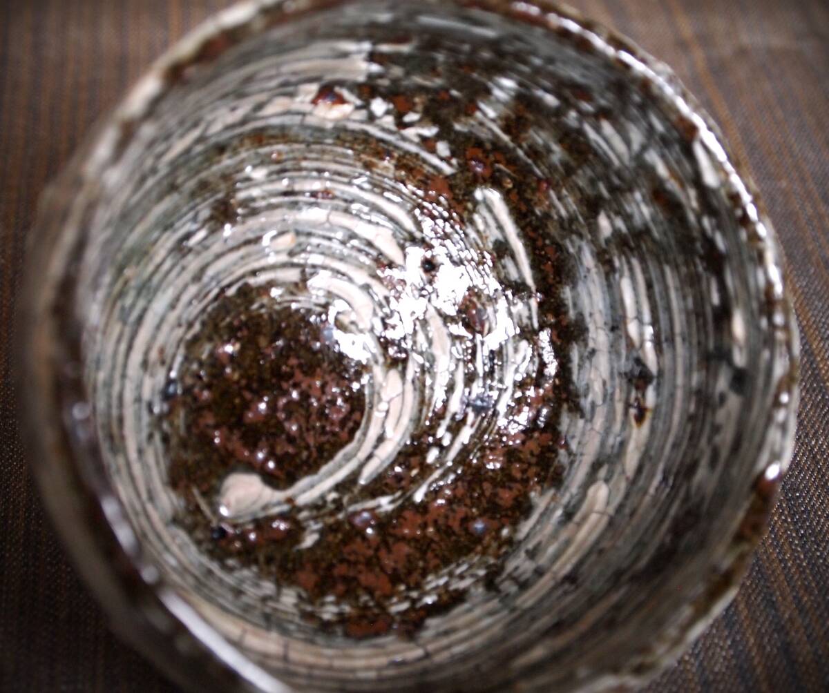 希少作★中川自然坊★刷毛目唐津汲み出し湯のみ（5個(gè)）★共箱