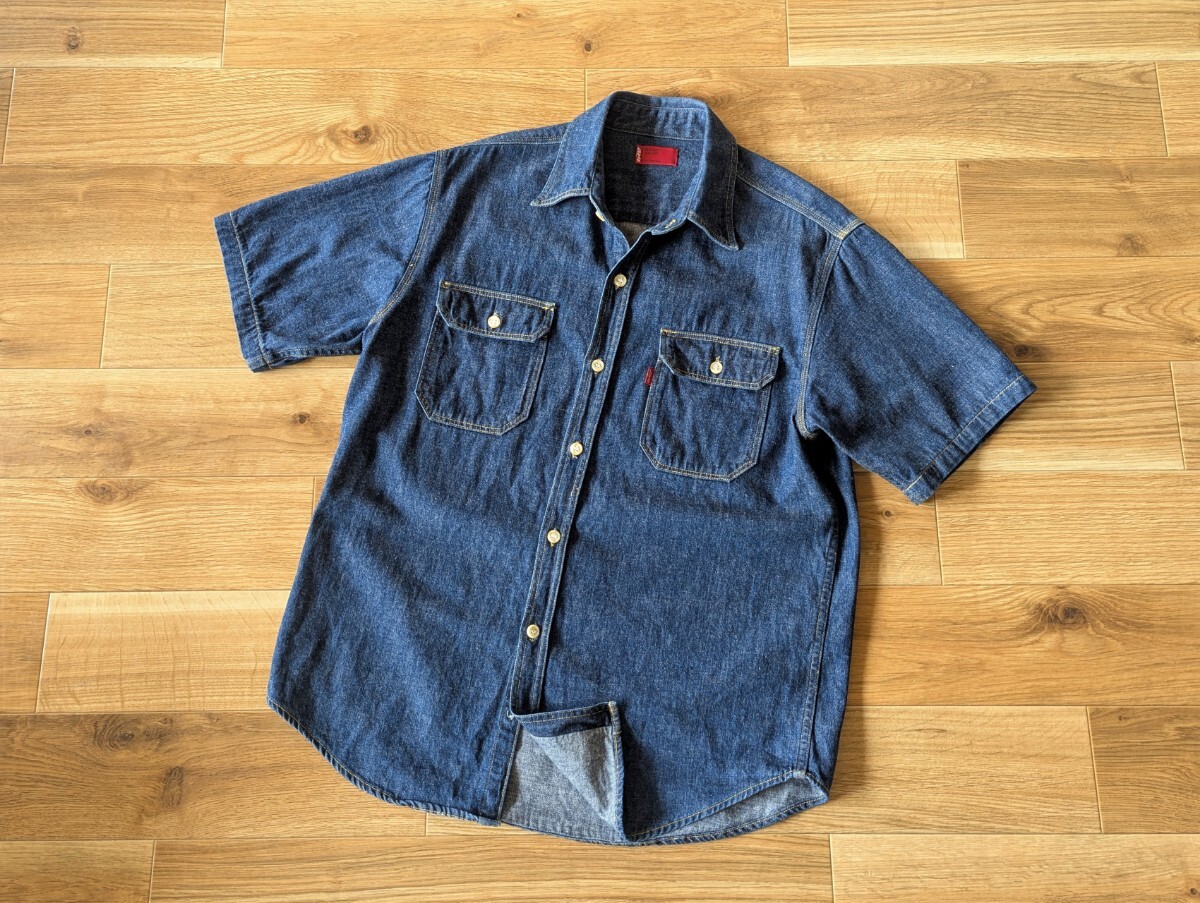 00's Levi's リーバイス RED TAB デニムシャツ 半袖 Mサイズ 100%COTTON 綿 60503-5001 0901 ワークシャツ インディゴ 古著 used 美品