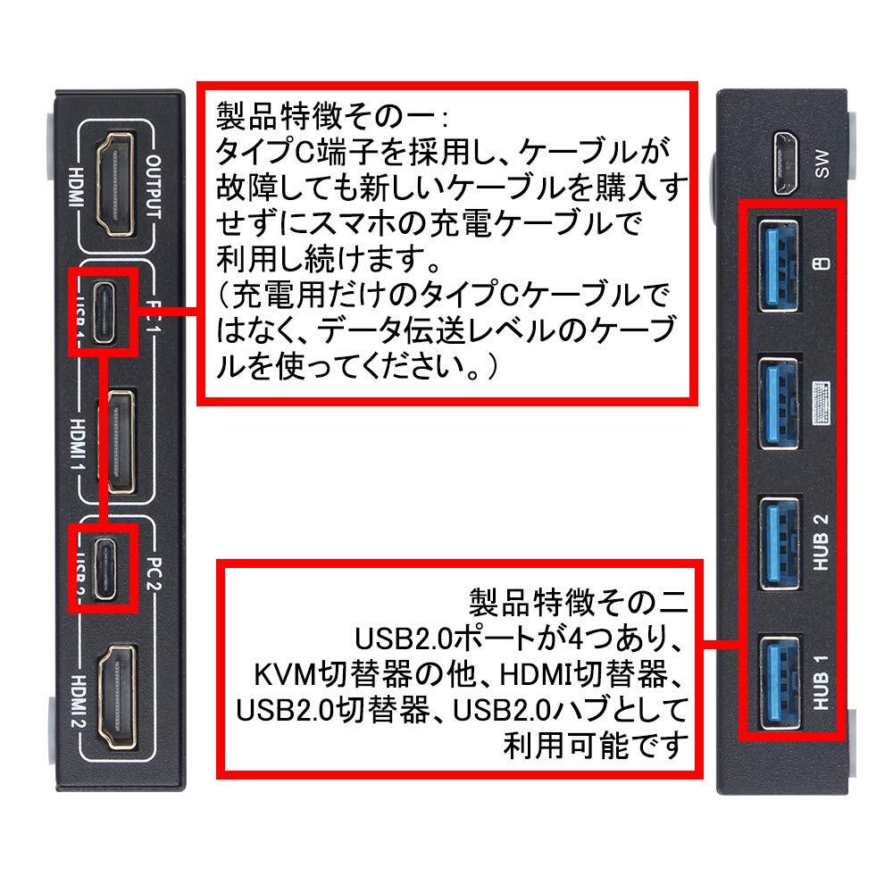 ES-Tune KVM переключатель 2 ввод 1 мощность HDMI монитор USB переключатель 2 ввод 4 мощность USB ступица ручное управление источник питания не необходимо 