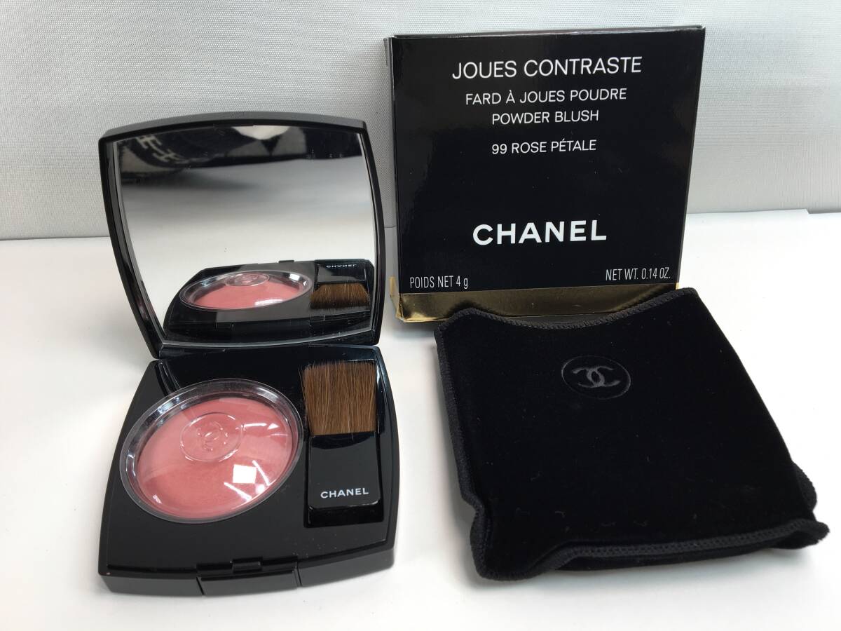 g1166 未使用 シャネル CHANEL チーク　99ピンク 4g ミラー付コンパクト＆パウダーブラシ付き ベロアケース付き [パケ無料]