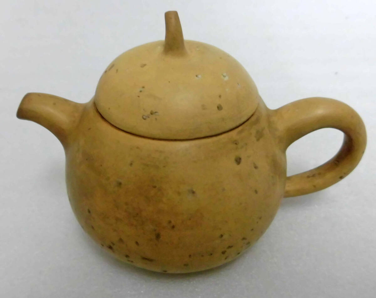 黄泥紫砂壺 宜興窯 中国茶道具 後手急須 煎茶道具(骨董陶磁器 黄泥紫砂壺 宜興窯 中国茶道具 後手急須 煎茶道具(骨董陶磁器