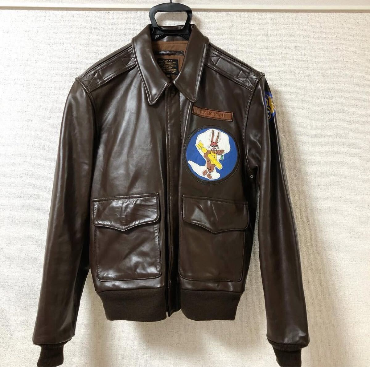 A-2フライトジャケット ホースハイド中田商店 メンフィスベルの A-2フライトジャケット ホースハイド中田商店 メンフィスベルの